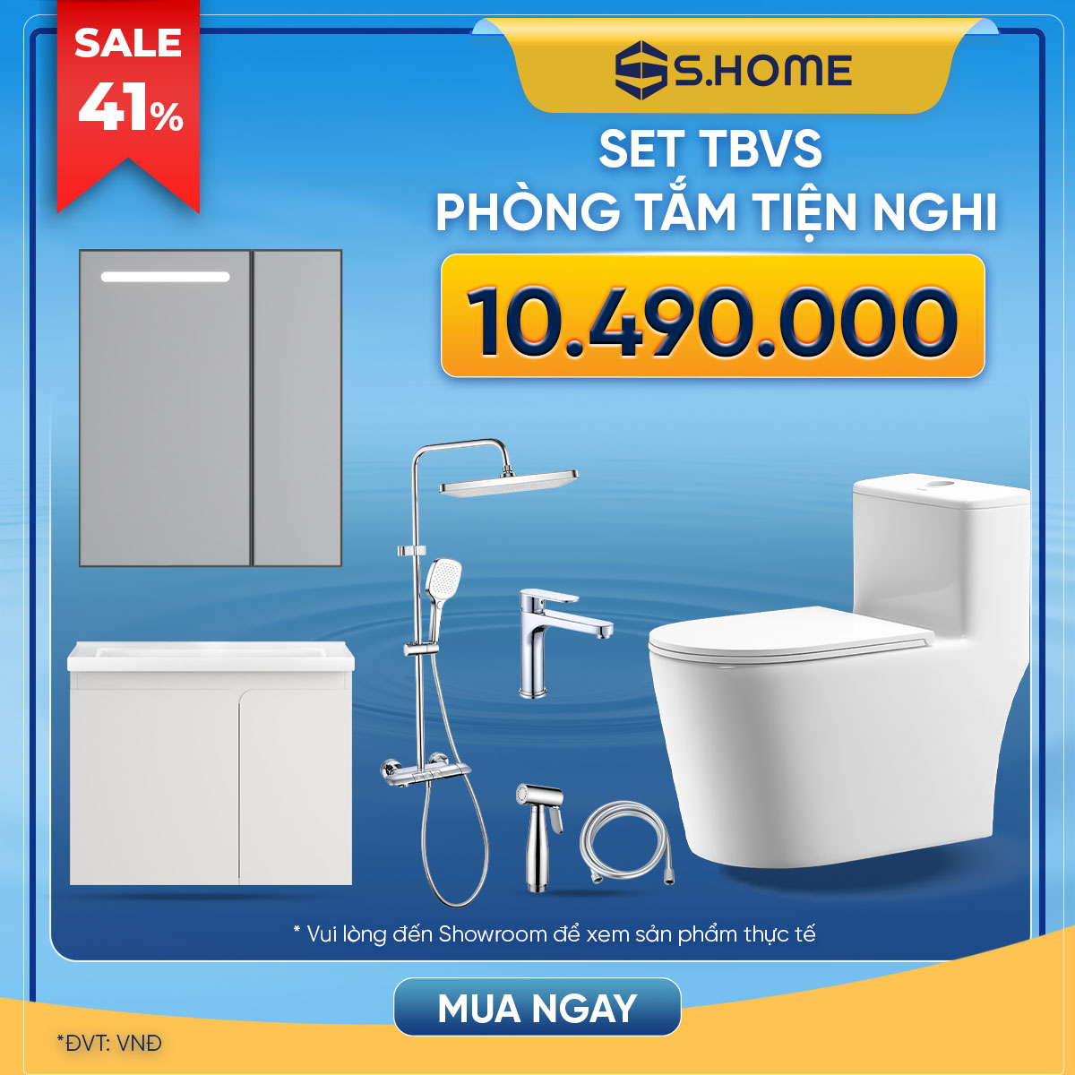 Combo phòng tắm giá chỉ 10490K